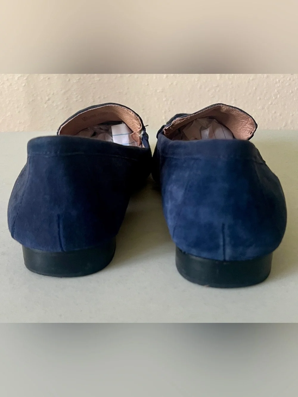 Antonio Melani Navy Blue Suede Loafers
